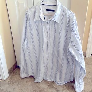 neoclassica dress shirt white with blue dots